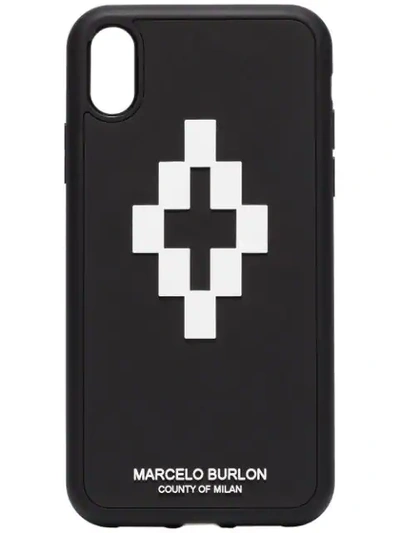 Shop Marcelo Burlon County Of Milan Contrast Logo Iphone Xr Case In Black