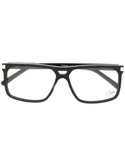 Shop Cazal Square Frame Glasses In Black