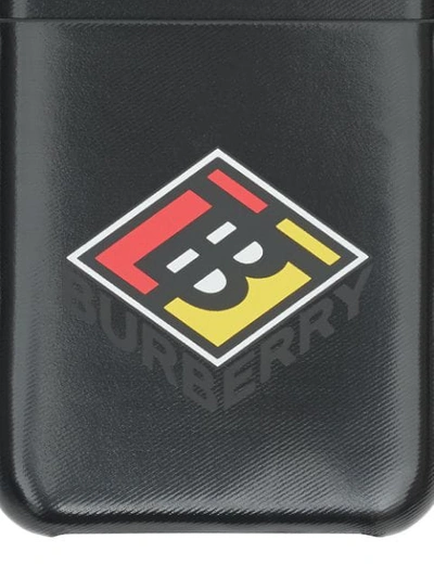 Shop Burberry Logo Graphic Canvas Iphone X/xs Case In Black