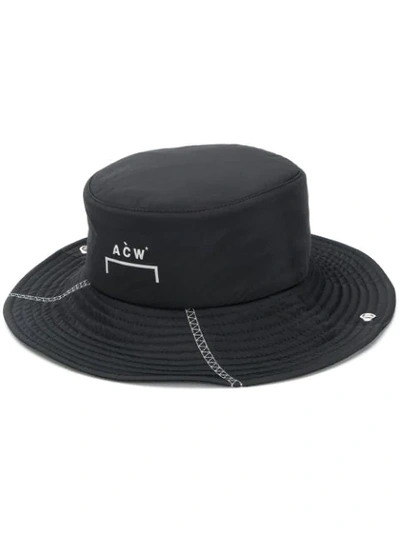 Shop A-cold-wall* Stitched Brim Hat In Black