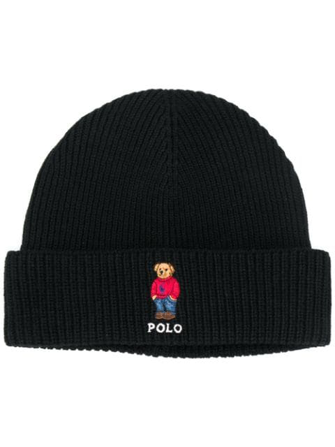 black polo winter hat