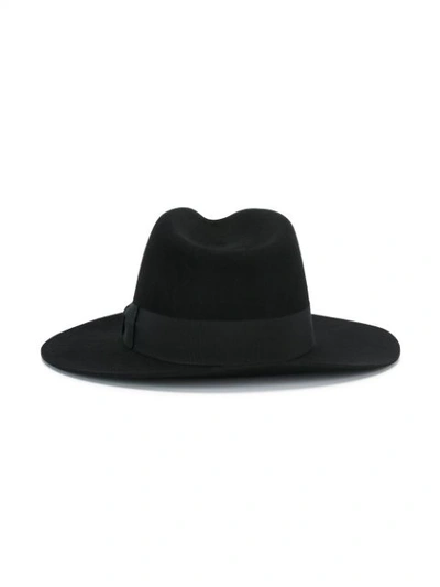 Shop Saint Laurent Fedora Hat In Black