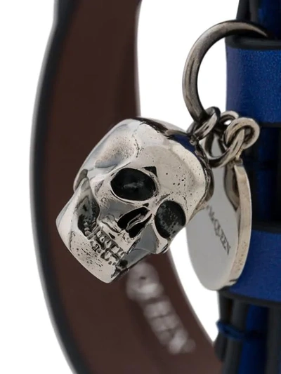 ALEXANDER MCQUEEN SKULL DOUBLE-WRAP BRACELET - 蓝色