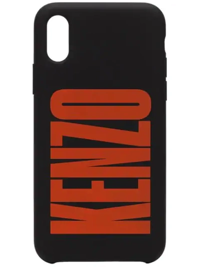 Shop Kenzo Logo Printed Iphone X/xs Case In Black