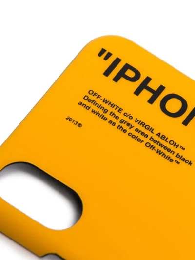 Shop Off-white Quote Print Iphone Xs Max Case In Yellow