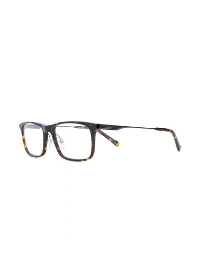 Shop Pierre Cardin Eyewear Square-frame Glasses - Brown