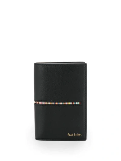 Shop Paul Smith Signature Stripe Detail Long Wallet In Black