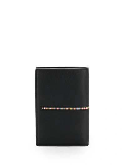 Shop Paul Smith Signature Stripe Detail Long Wallet In Black