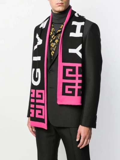 Shop Givenchy Knit Scarf In Pink