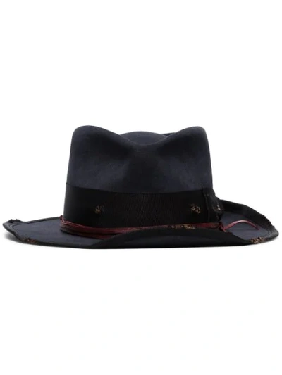 Shop Nick Fouquet Root Trail Fedora Hat In Blue