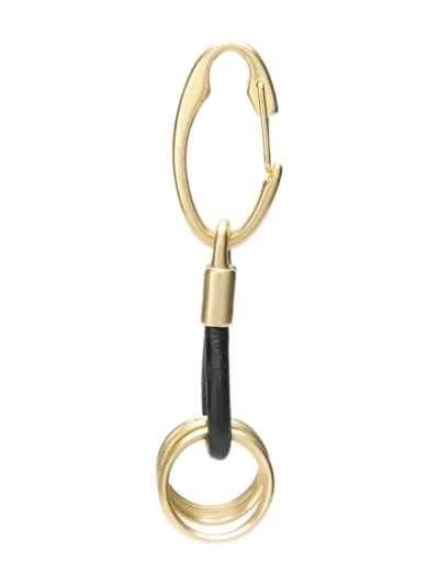 Shop Yohji Yamamoto Hook Keychain In Gold