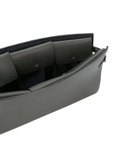 Shop Valextra Rectangular Purse - Grey