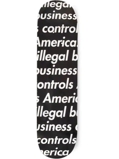 Supreme Illegal Business Skate Deck In Black
