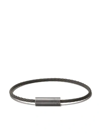 Shop Le Gramme 9g Cable Bracelet In Black