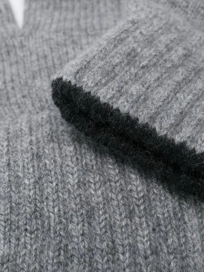 Pringle Of Scotland Gloves With Ribbed Details In Grey