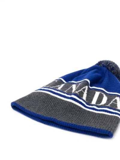 Shop Canada Goose Pompom Beanie In Blue