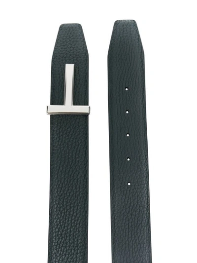 Shop Tom Ford Brand Logo Belt In Black