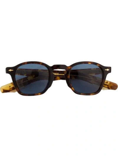 Shop Jacques Marie Mage Chunky Sunglasses In Brown