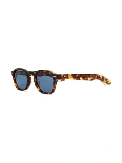 Shop Jacques Marie Mage Chunky Sunglasses In Brown