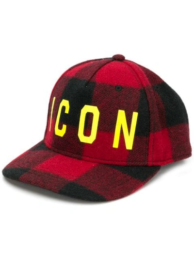 DSQUARED2 ICON BASEBALL CAP - 红色