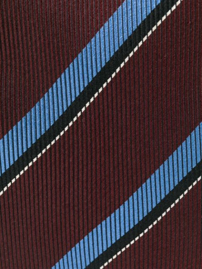 Shop Prada Diagonal Striped Tie - Red