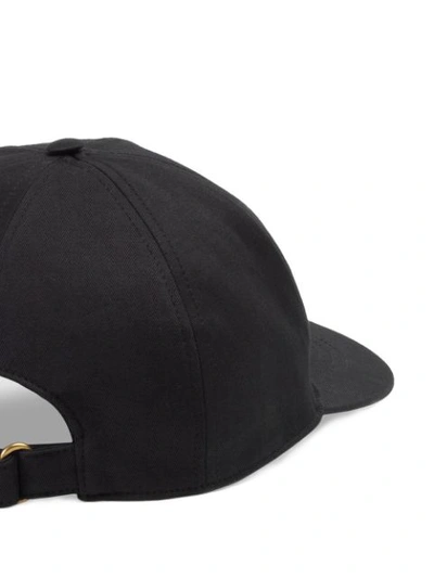 Shop Gucci Logo-embroidered Baseball Cap In Black