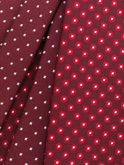 Shop Ferragamo Jacquard Tie In Red