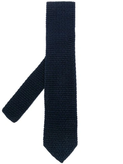 Shop Tom Ford Woven Tie In Blue