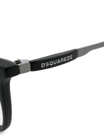 Shop Dsquared2 Eyewear Square Acetate Glasses - Black
