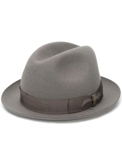 Shop Borsalino Marengo Fedora Hat In Grey