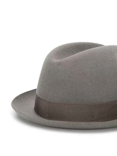 Shop Borsalino Marengo Fedora Hat In Grey
