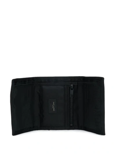 Shop Saint Laurent Nuxx Nylon Tri-fold Wallet In Black