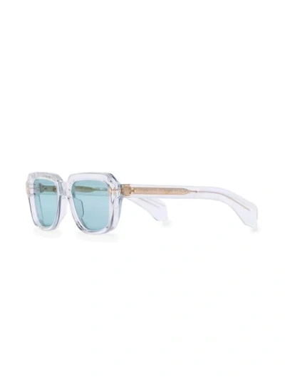 Shop Jacques Marie Mage Taos Square Sunglasses In Transparent