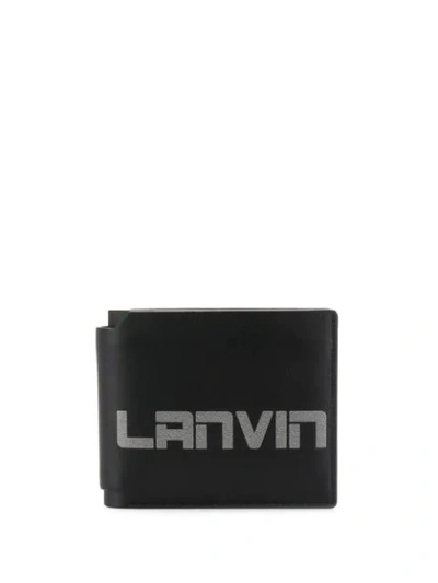 Shop Lanvin Logo Print Wallet In Black