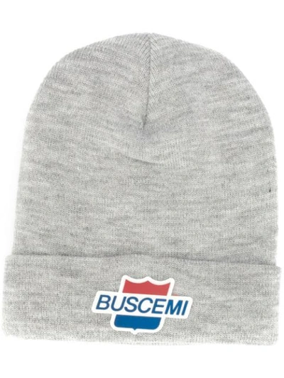 Shop Buscemi Logo Patch Beanie In Grey