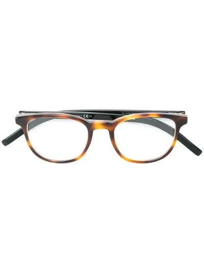 Shop Dior Tortoiseshell Glasses In Brown