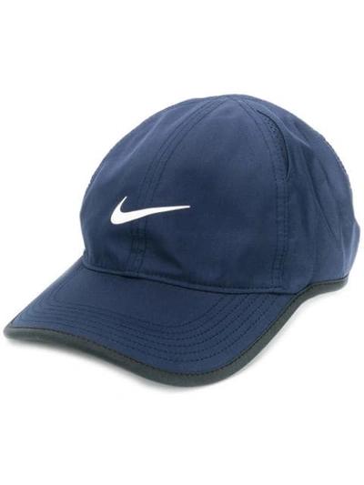 Shop Nike Swoosh Logo Baseball Cap In Blue
