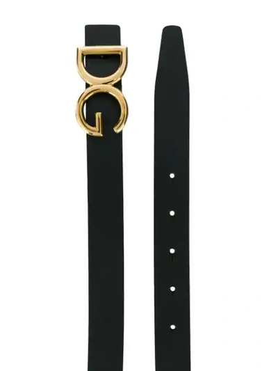 Shop Dolce & Gabbana Dg Buckle Belt In Black