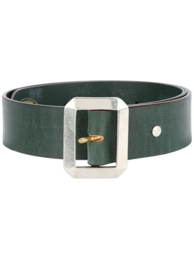 Shop Addict Clothes Japan Rectangle Buckle Belt In Green