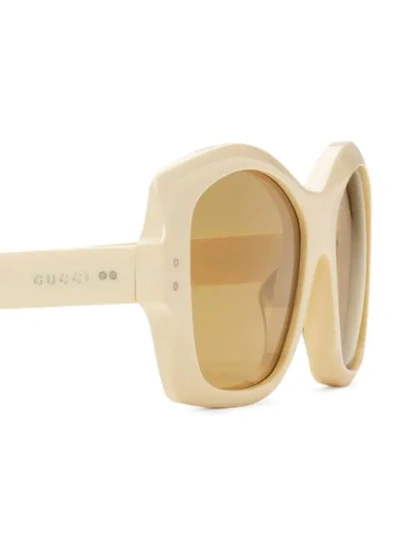 Shop Gucci Oversized Sunglasses In White