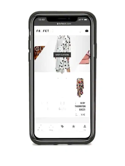 Shop Dsquared2 Iphone Xs Logo Print Phone Case In Black