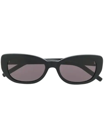 Shop Saint Laurent Oversized 316 Sunglasses In Black