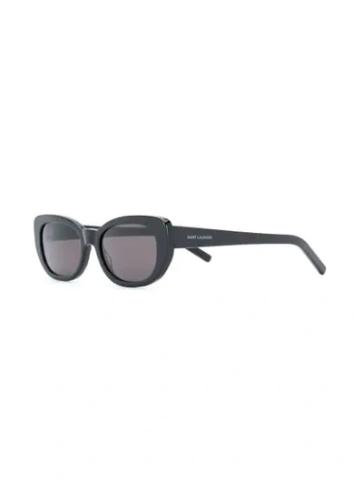 Shop Saint Laurent Oversized 316 Sunglasses In Black