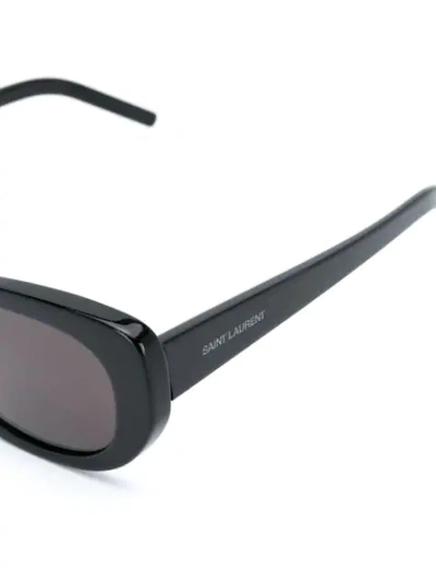 Shop Saint Laurent Oversized 316 Sunglasses In Black