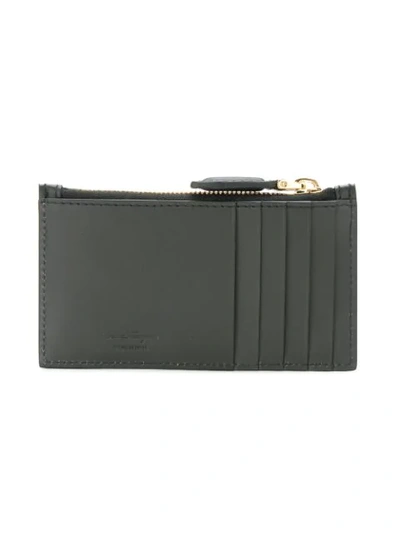 Shop Ferragamo Salvatore  Double Gancio Zipped Wallet - Black