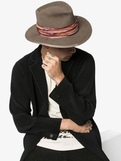 Shop Nick Fouquet Banyan Fedora Hat In Brown