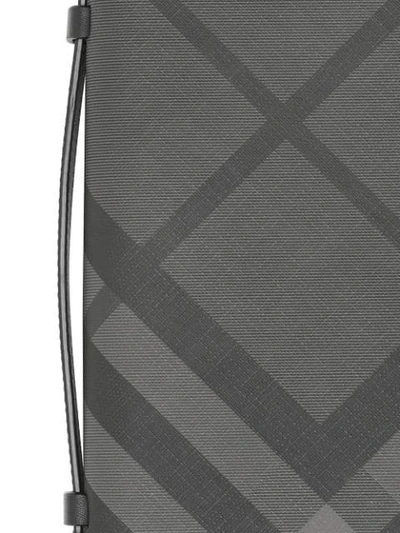 Shop Burberry London Check Travel Wallet In Grey