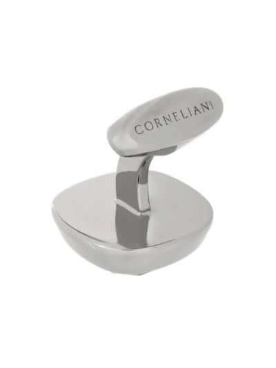 Shop Corneliani Circular Shaped Cufflinks In Metallic