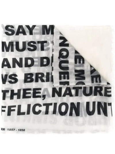 Rick Owens Drkshdw Typeface Scarf In White