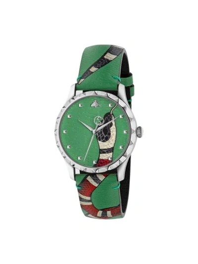 Shop Gucci Le Marché Des Merveilles Watch In Green